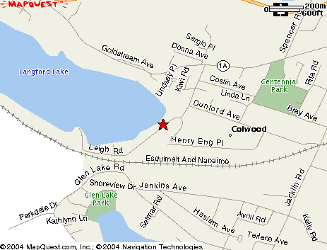 Map of the area. The red star indicates Dragonfly Ridge